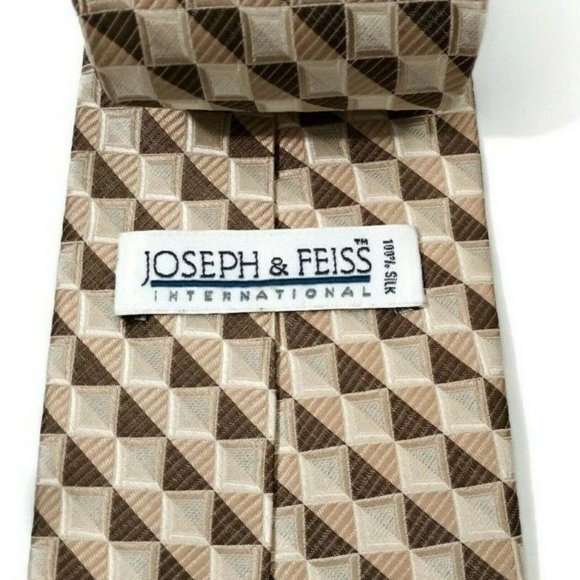 Joseph & Feiss International Brown Cream Square Di - Picture 3 of 4
